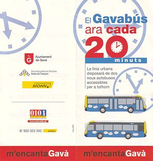Fulletó promocional de l'augment de la freqüència del Gavabús (Març de 2007)